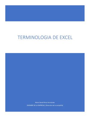 Terminologia De Excel