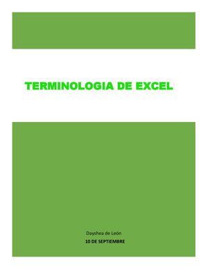 Terminologia De Excel