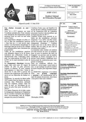 Bulletin snep-fsu Strasbourg 211 juin 2026