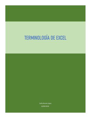 Terminologia De Excel