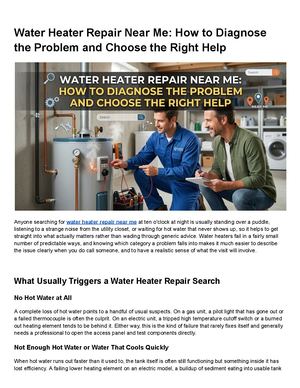 Water Heater Repair Near Me