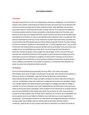 Actividad Unidad 1 Catedra