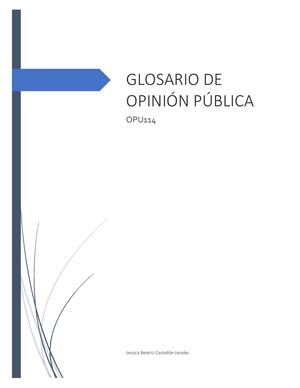 Glosario De Opinión Pública