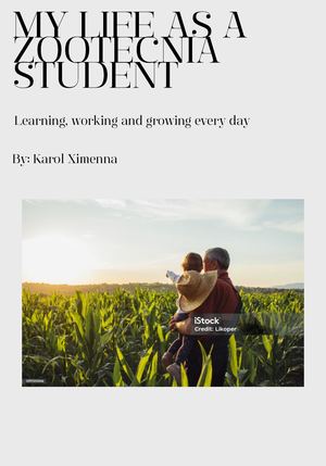 My Life As A Zootecnia Student Karol Aguilar