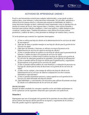 Actividad De Aprendizaje Unidad 1