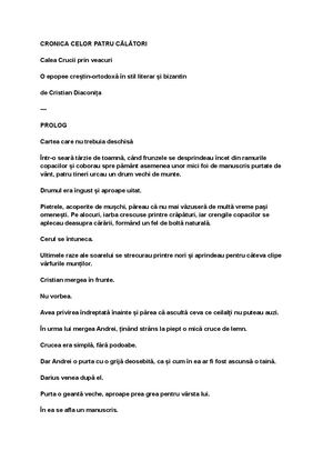 CRONICA CELOR PATRU CĂLĂTORI