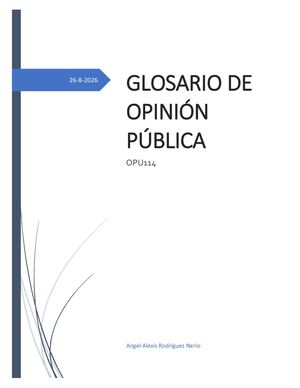 Glosario De Opinión Pública