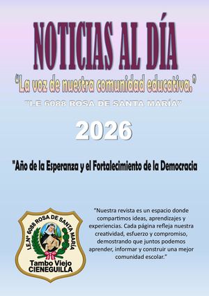 Revista Escolar Noticias Al Dia 2do A Ana Chahuaya