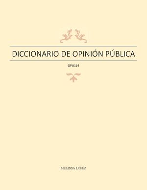 Glosario de Opinión Pública