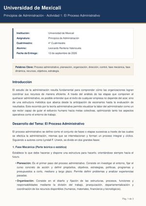 Actividad 1 Principios De Administracion Leonardo Renteria