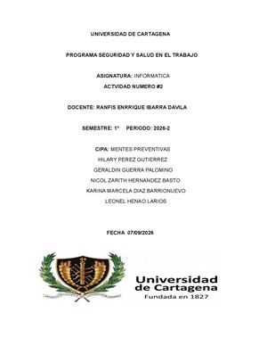 Universidad De Cartagena Actvd Informatica 2