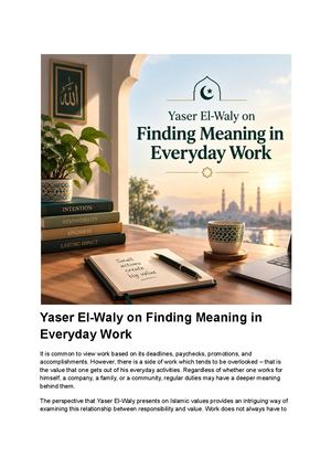 Yaser El-Waly on Finding Meaning in Everyday Work