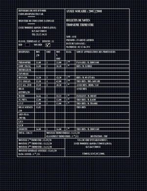 BULLETIN TERMINALE TRIMESTRE 3