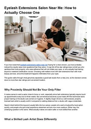 Eyelash Extensions Salon Near Me