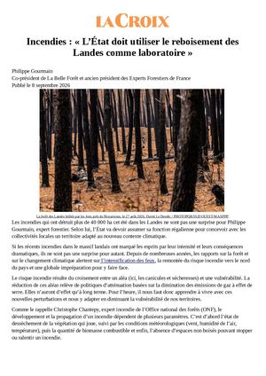 L’état Doit Utiliser Le Reboisement Des Landes Comme Laboratoire