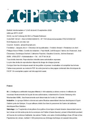 Acip No 2145 Du 14 Septembre 2026