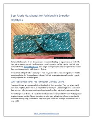 Best Fabric Headbands For Fashionable Everyday Hairstyles