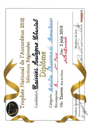 PRIX NATIONAL D'ACCORDEON 2018