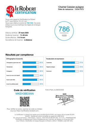 Le Robert Certification Reelle2025 03 28