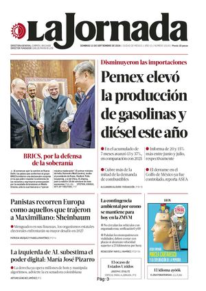 Primeras planas domingo 13092026 Sociedad Noticias