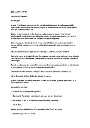 ȘCOALA DIN VIITOR