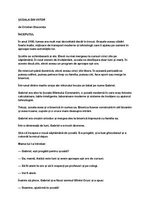 ȘCOALA DIN VIITOR DE CRISTIAN DIACONIȚA