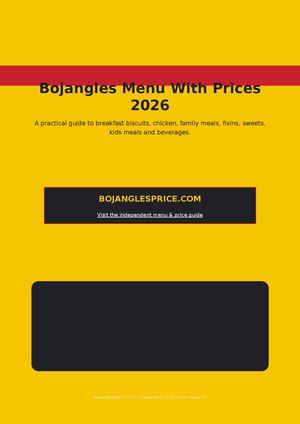 Bojangles Menu With Prices 2026 – Complete Menu & Price Guide