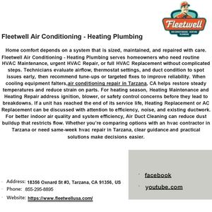 Fleetwell Air Conditioning Heating Plumbing