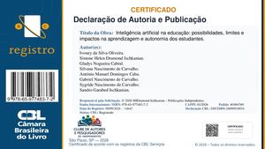 Certificado De Direito Autoral Inteligência Artificial Na Educação Isbn 978 65 977483 7 2