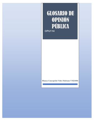 Glosario De Opinión Pública Completo