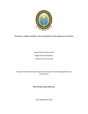 Encuestas Y Análisis Estadístico Como Herramientas De Investigación De Mercados