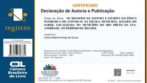 Certificado De Direito Autoral Carlos Alberto Araújo De Souza