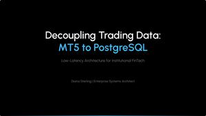 Mt5 To Postgre Sql Data Pipeline