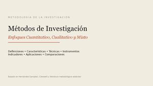 Metodos De Investigacion
