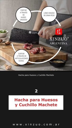 2. Hacha para Huesos y Cuchillo Machete