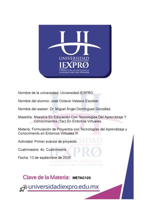 S2 Act2 José Octavio Velasco Escobar Primer Avance De Proyecto