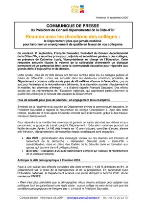 Réunion annuelle directions collèges