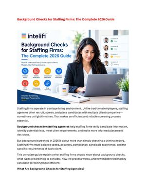 Background Checks For Staffing Firms The Complete 2026 Guide