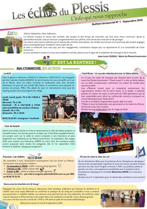 Les Echos Du Plessis Septembre n°1