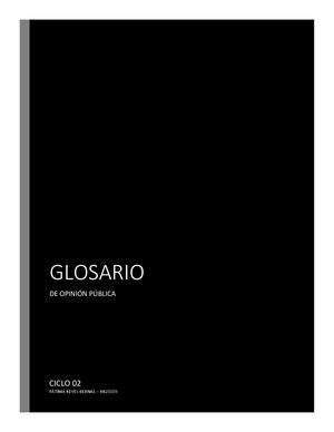 Glosario De Opinión Pública RB2009
