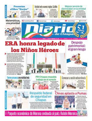 Portada, Lunes 14 De Septiembre De 2026