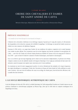 Ecapa Caffa Livre Blanc Ordre Saint Andre De Caffa