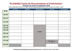 Planning Cdi Septembre Semaine 3