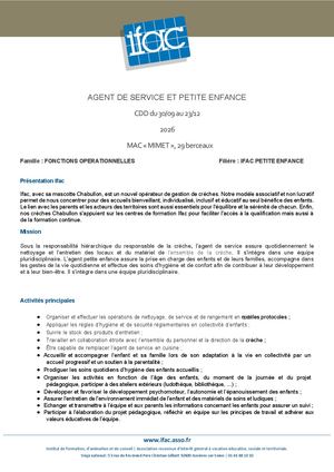 Aci Agent De Service Agent Entretien Mac Mimet Cdd