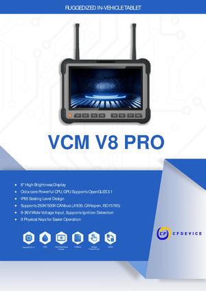 CF-Device VCM V8 PRO — Rugged Vehicle-Mount Tablet Datasheet