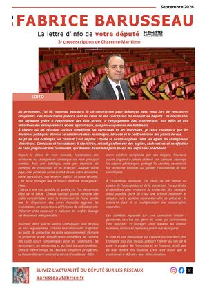 Lettre D'information Du Député Septembre 2026