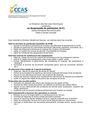 Responsable Du Patrimoine