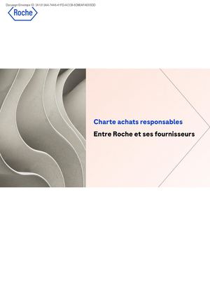 Charte Achats Responsables Roche