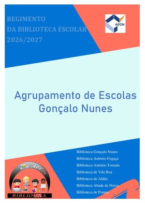 Regimento da Biblioteca Escolar 2026 2027
