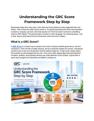 Understanding The Grc Score Framework Step By Step